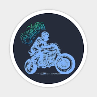 custom motorbike rider Magnet